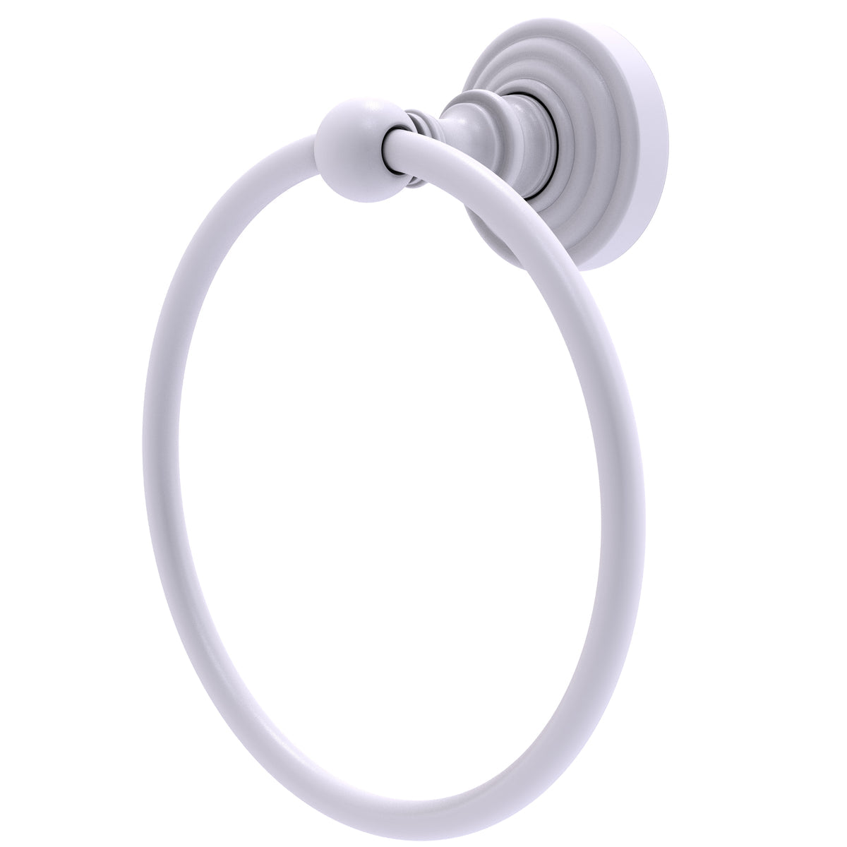 Allied Brass WP-16-WHM Waverly Place 6" Matte White Towel Ring