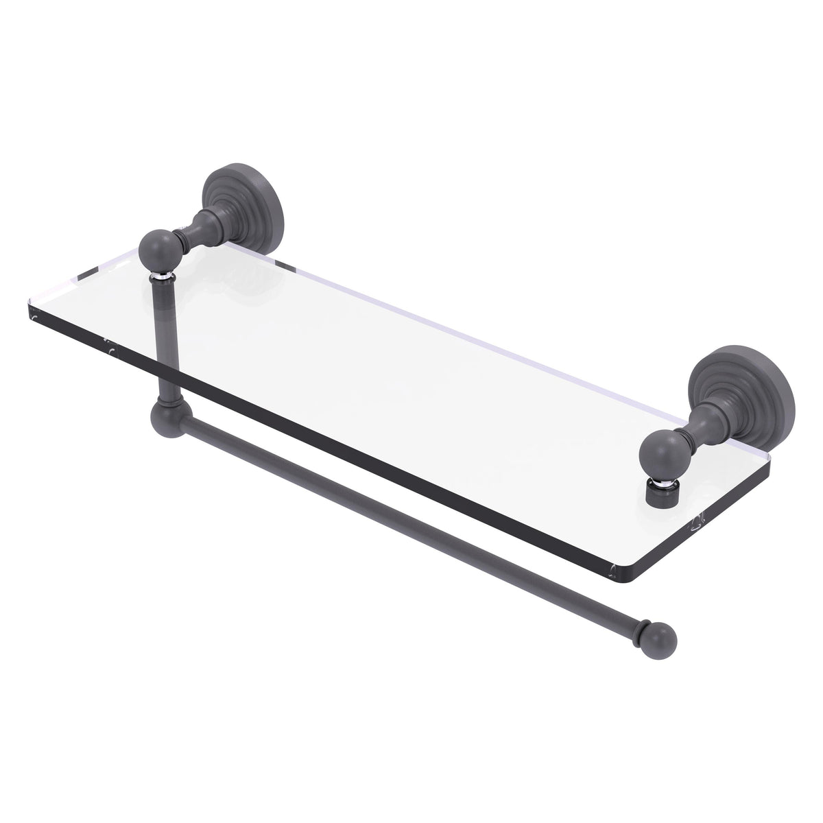 Allied Brass WP-1PT/16-GYM Waverly Place Matte Gray Paper Towel Holder