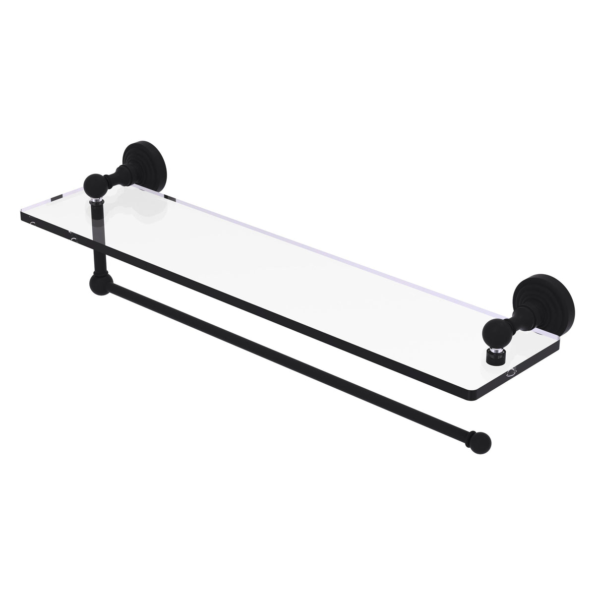 Allied Brass WP-1PT/22-BKM Waverly Place 22" Matte Black Paper Towel Holder