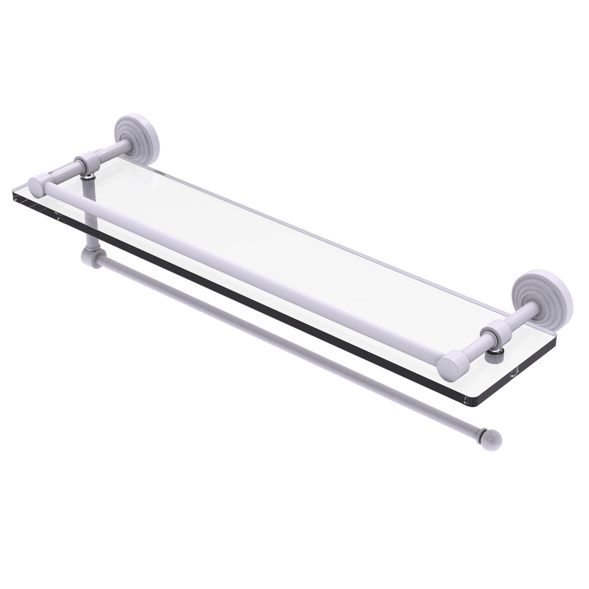 Allied Brass WP-1PT/22-GAL-WHM Waverly Place 22" Matte White Paper Towel Holder