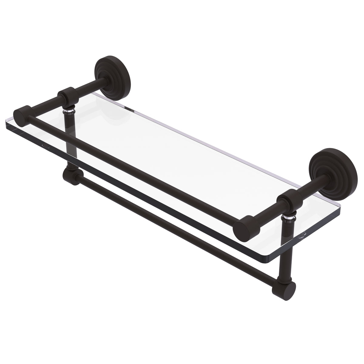 Allied Brass WP-1TB/16-GAL-ORB Waverly Place 16" Oil Rubbed Bronze Glass Shelf