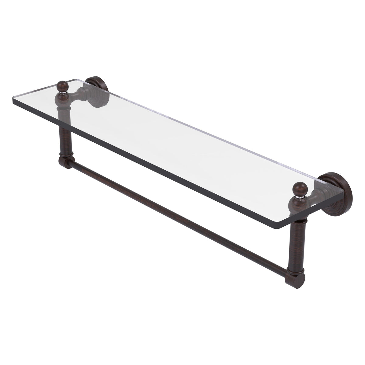 Allied Brass WP-1TB/22-VB Waverly Place 22" Venetian Bronze Glass Vanity Shelf