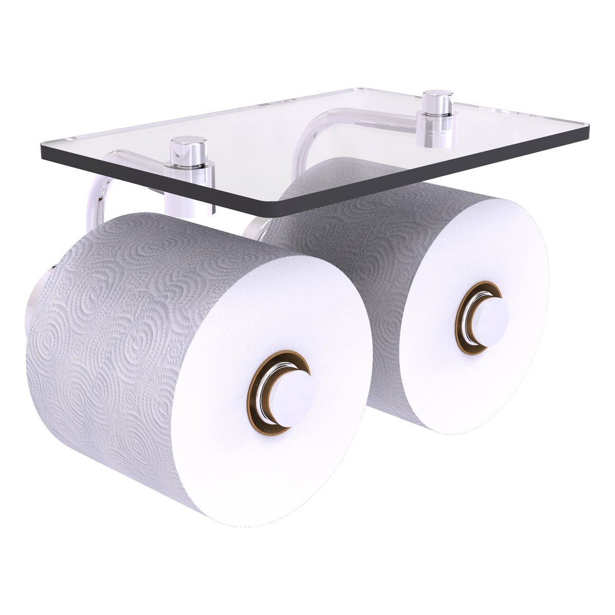 Allied Brass WP-24-2S-PC Waverly Place 2-Roll Polished Chrome Toilet Tissue Holder