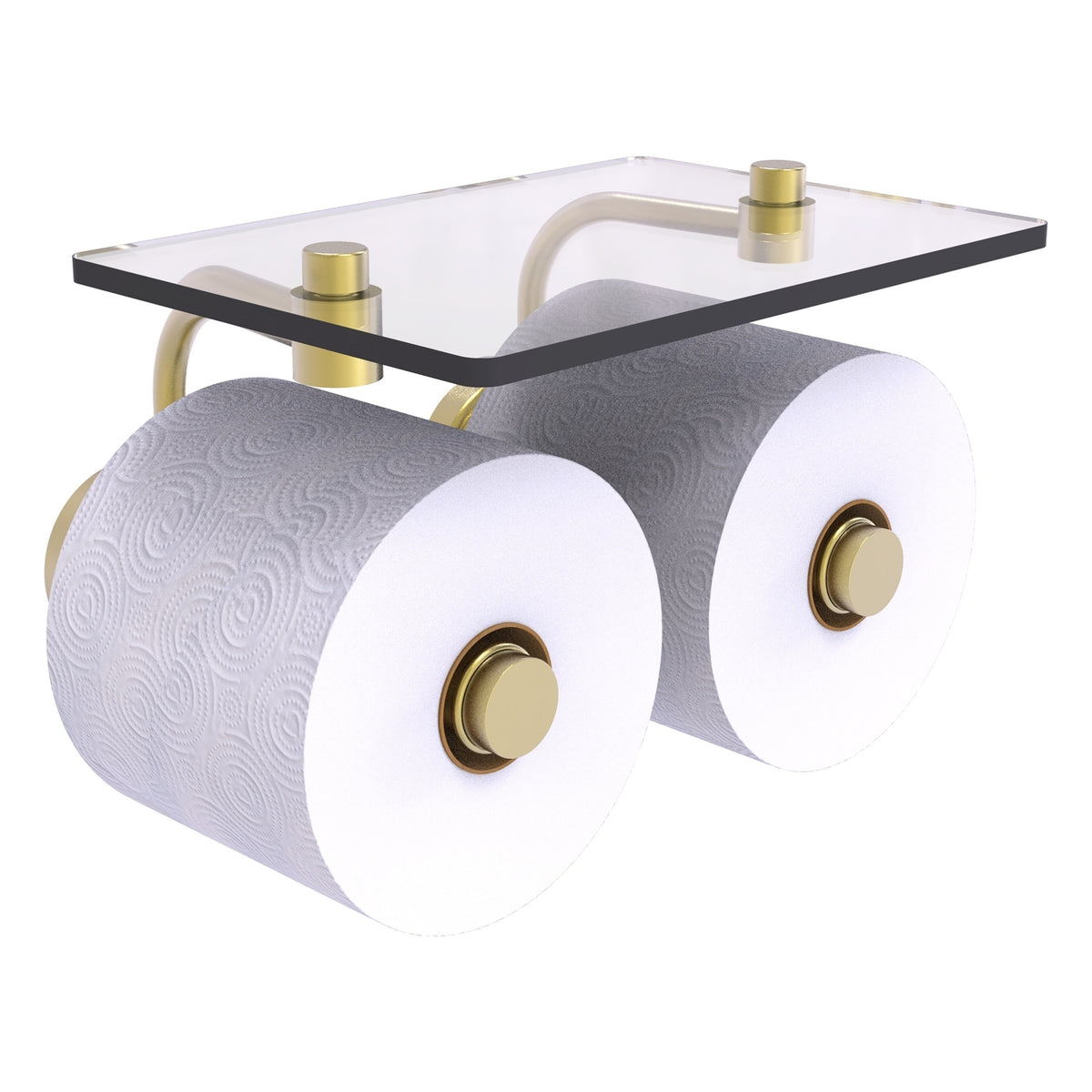 Allied Brass WP-24-2S-SBR Waverly Place 2-Roll Satin Brass Toilet Tissue Holder