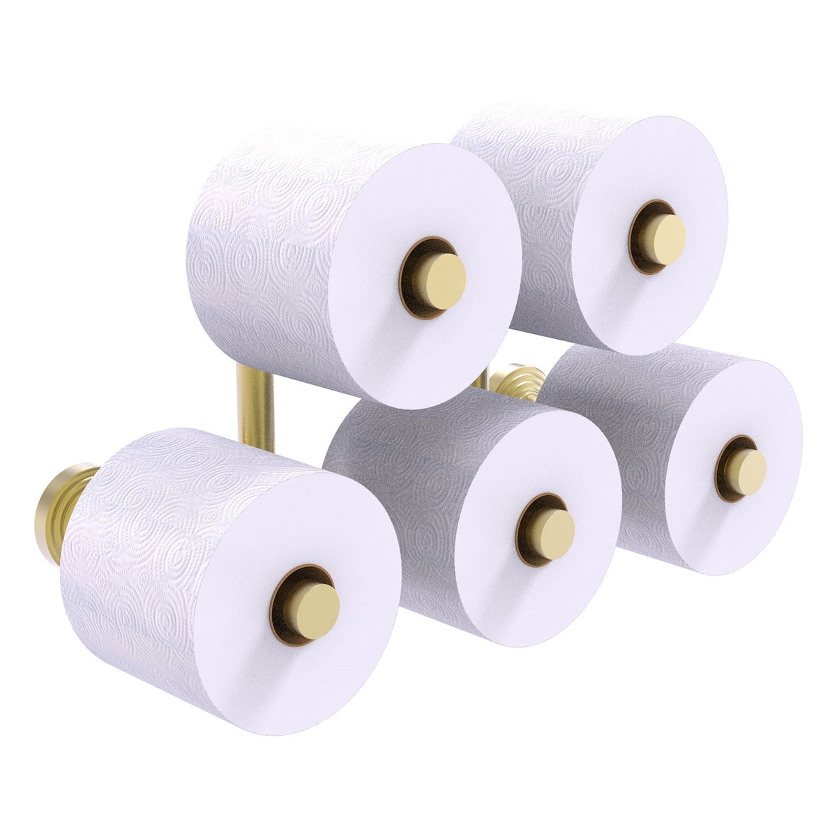 Allied Brass WP-24-5-SBR Waverly Place 5-Roll Satin Brass Toilet Tissue Holder