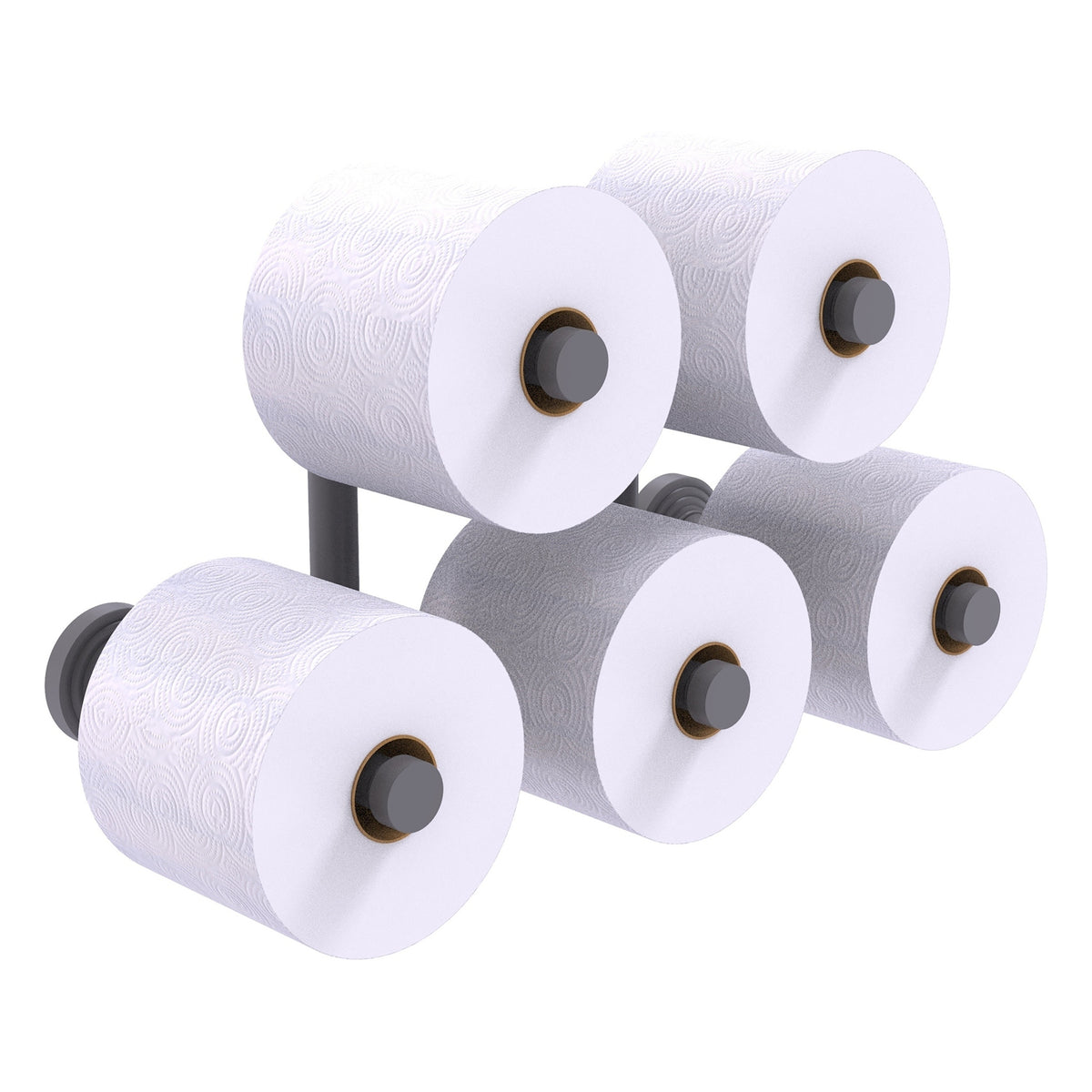 Allied Brass WP-24-5-WHM Waverly Place 5-Roll Matte White Toilet Tissue Holder