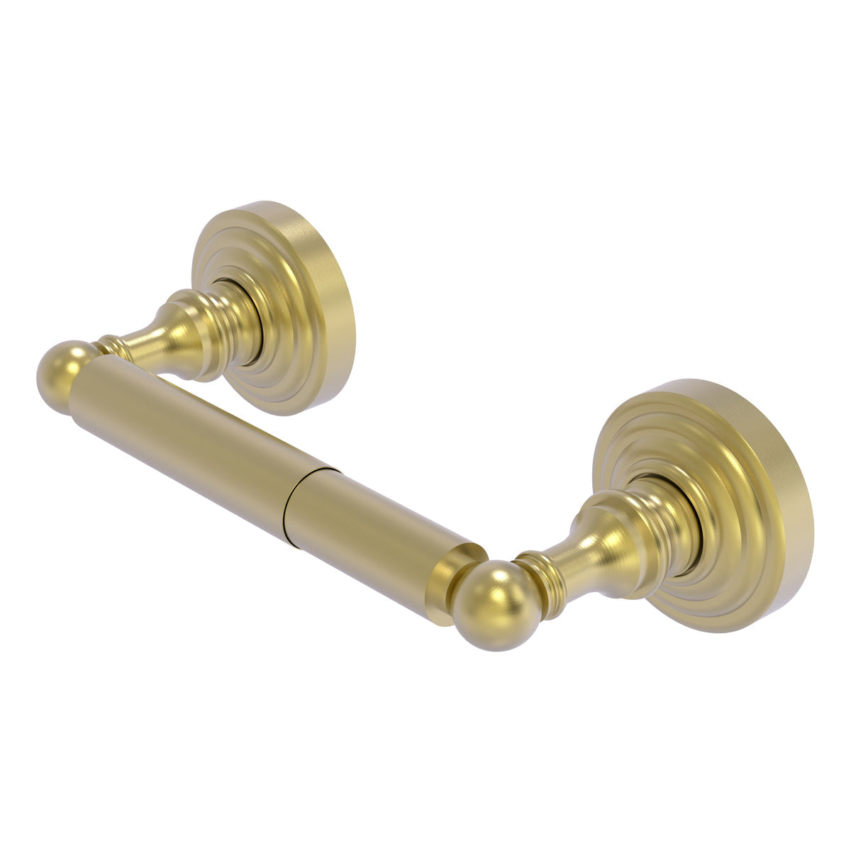 Allied Brass WP-24-SBR Waverly Place 2-Post Satin Brass Toilet Tissue Holder