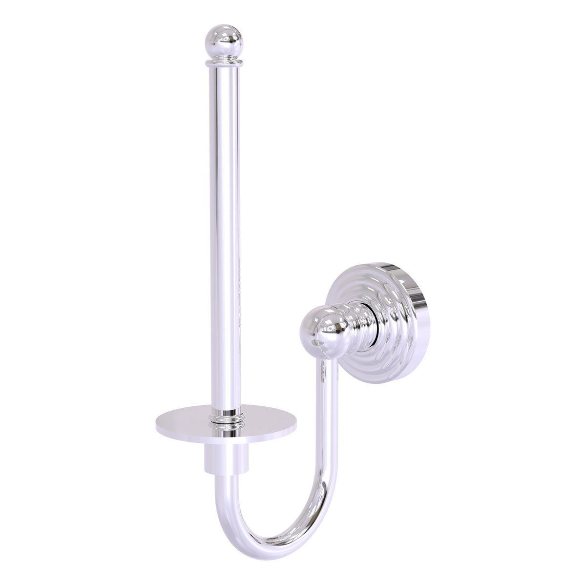 Allied Brass WP-24U-PC Waverly Place Polished Chrome Upright Toilet Tissue Holder
