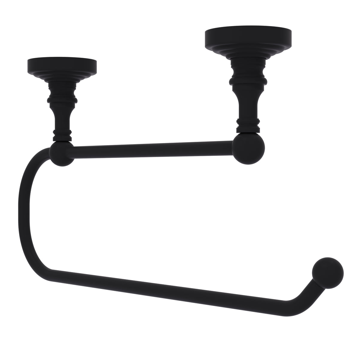 Allied Brass WP-25EC-BKM Waverly Place Matte Black Under Cabinet Paper Towel Holder