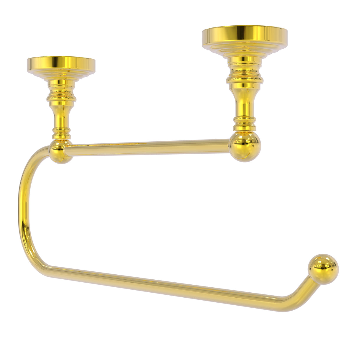 Allied Brass WP-25EC-PB Waverly Place Polished Brass Under Cabinet Paper Towel Holder