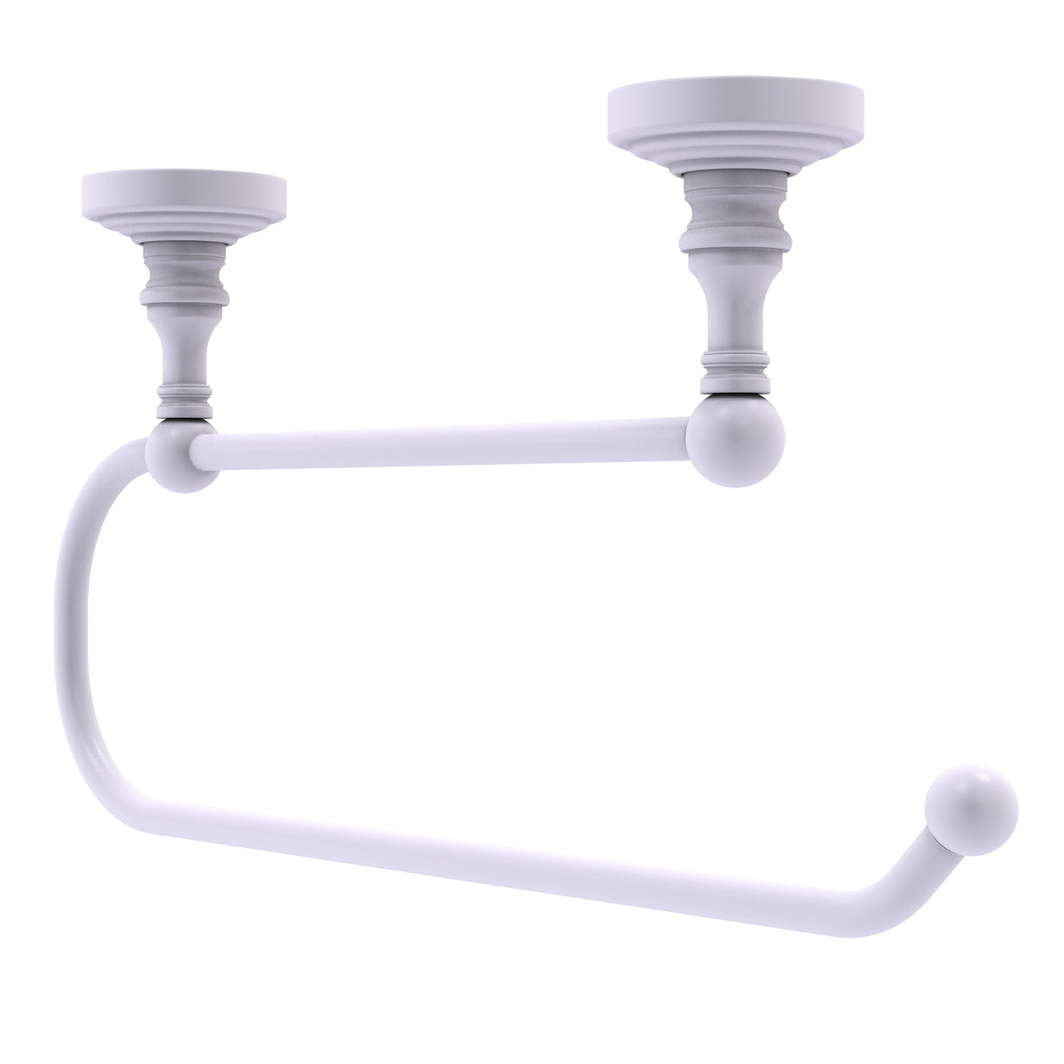 Allied Brass WP-25EC-WHM Waverly Place Matte White Under Cabinet Paper Towel Holder