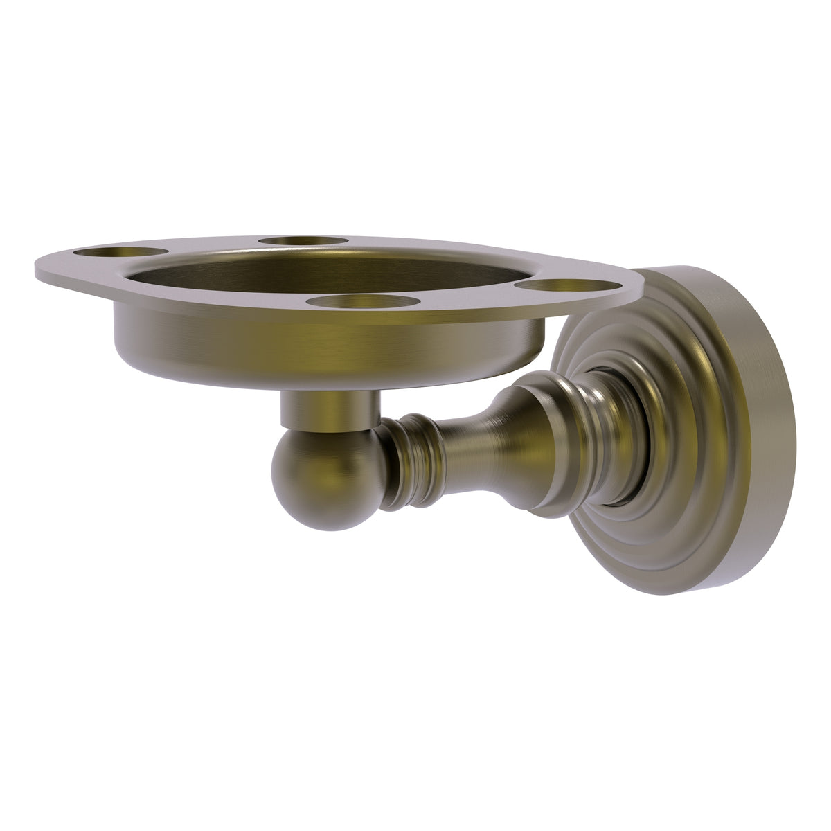 Allied Brass WP-26-ABR Waverly Place Antique Brass Tumbler and Toothbrush Holder