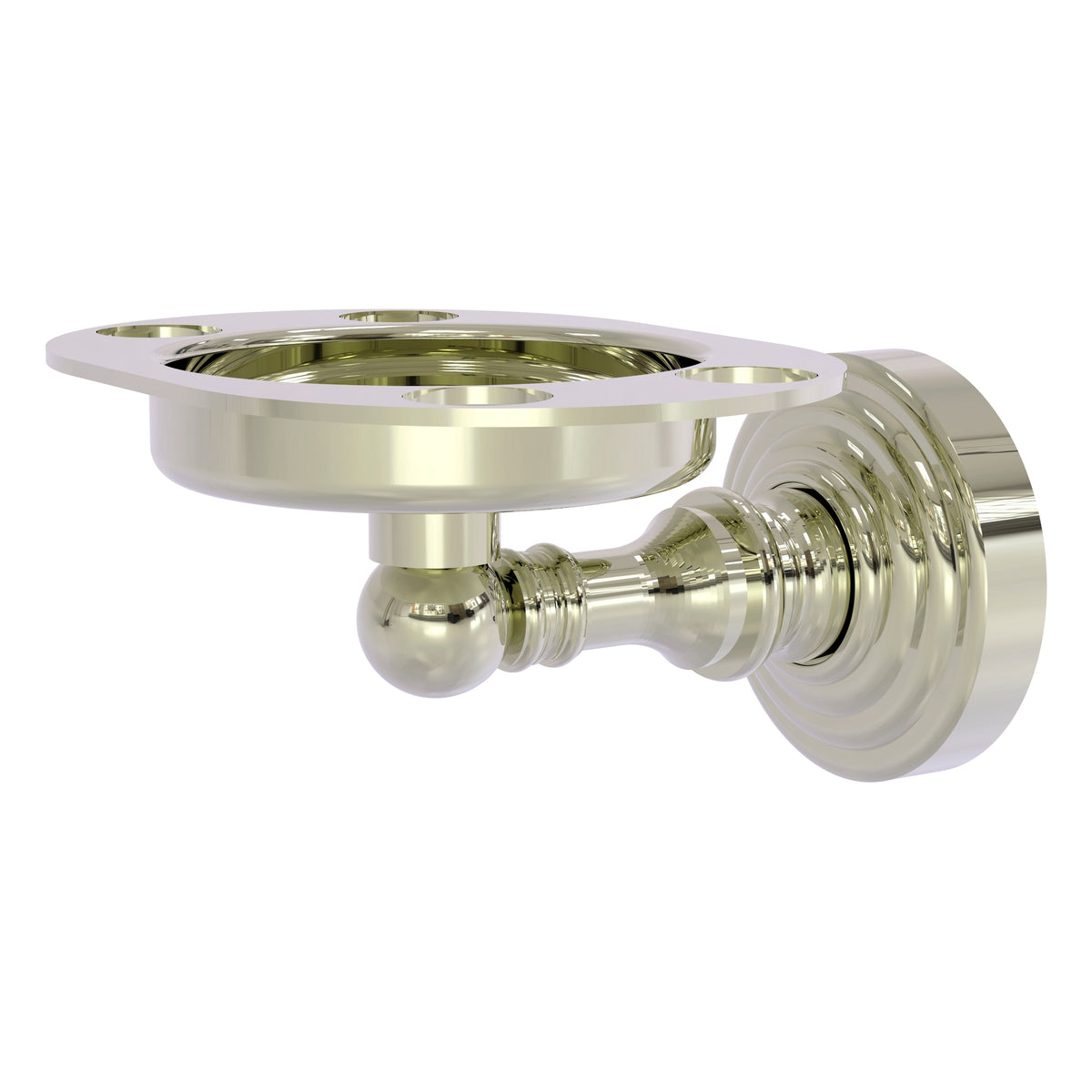 Allied Brass WP-26-PNI Waverly Place Polished Nickel Tumbler and Toothbrush Holder