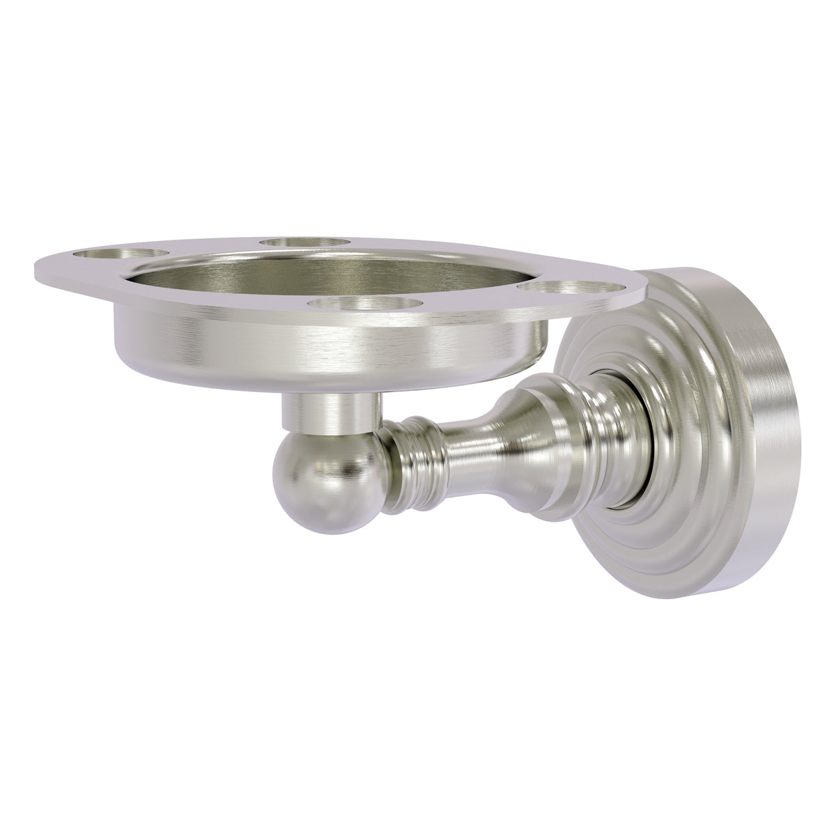 Allied Brass WP-26-SN Waverly Place Satin Nickel Tumbler and Toothbrush Holder