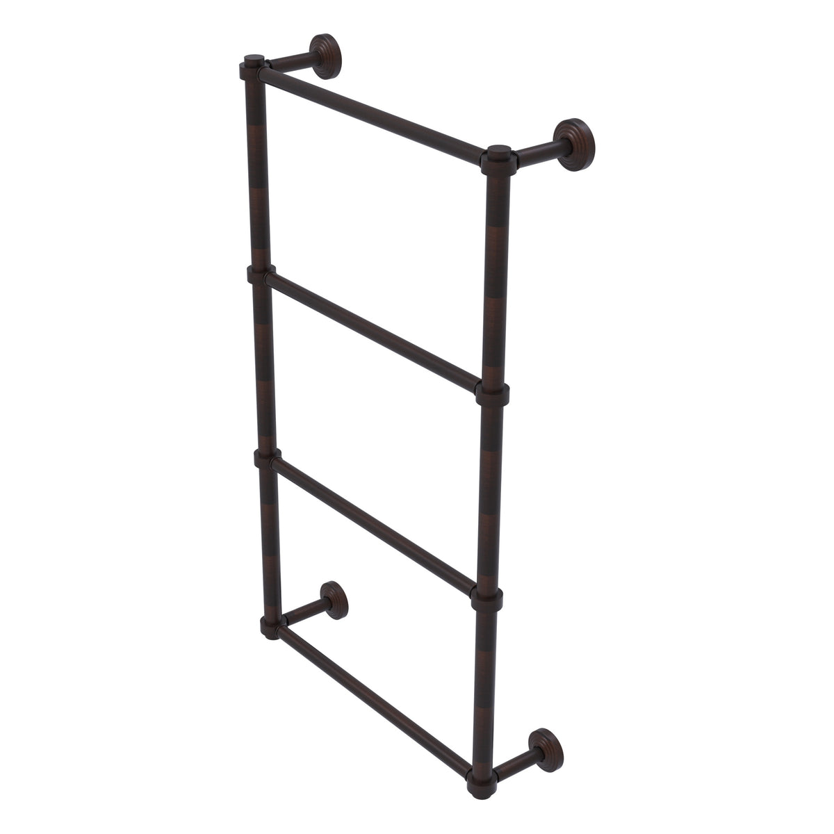 Allied Brass WP-28-24-VB Waverly Place 24" 4-Tier Venetian Bronze Ladder Towel Bar With Smooth Accents