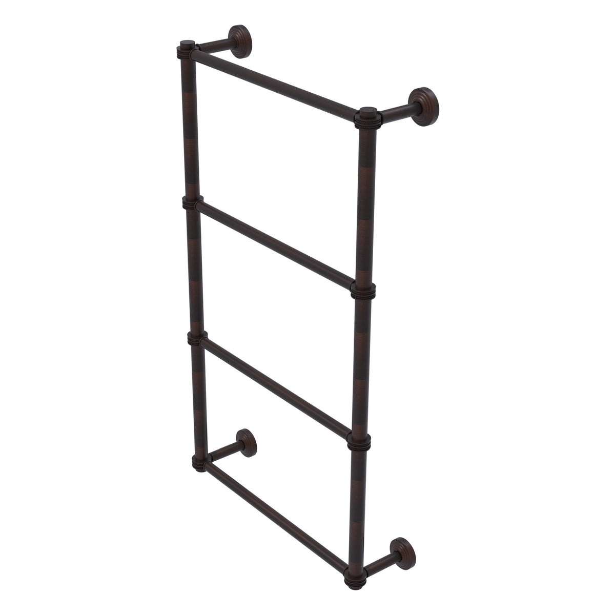 Allied Brass WP-28D-30-VB Waverly Place 30" 4-Tier Venetian Bronze Ladder Towel Bar With Dotted Detail