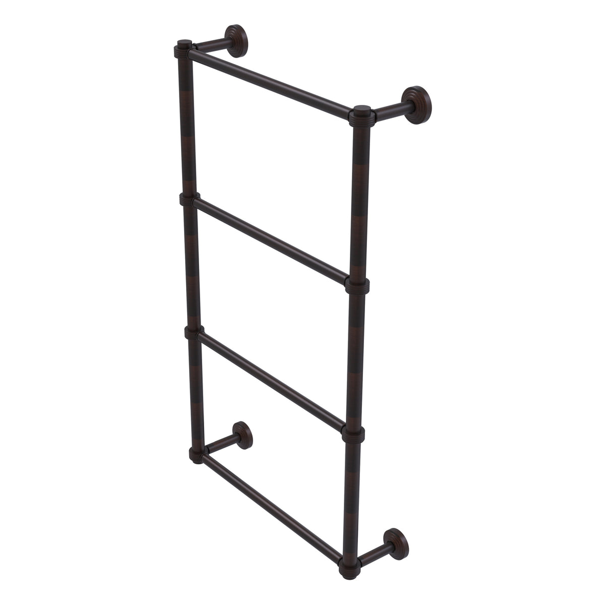 Allied Brass WP-28G-24-VB Waverly Place 24" 4-Tier Venetian Bronze Ladder Towel Bar With Grooved Detail