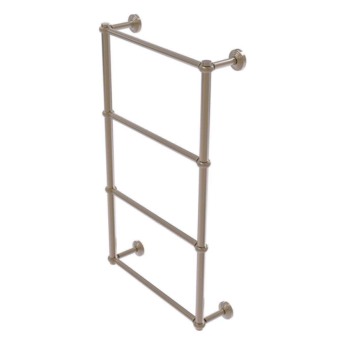 Allied Brass WP-28T-30-PEW Waverly Place 30" 4-Tier Antique Pewter Ladder Towel Bar With Twisted Detail