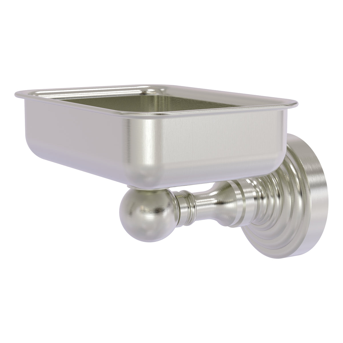 Allied Brass WP-32-SN Waverly Place Satin Nickel Wall-Mounted Soap Dish