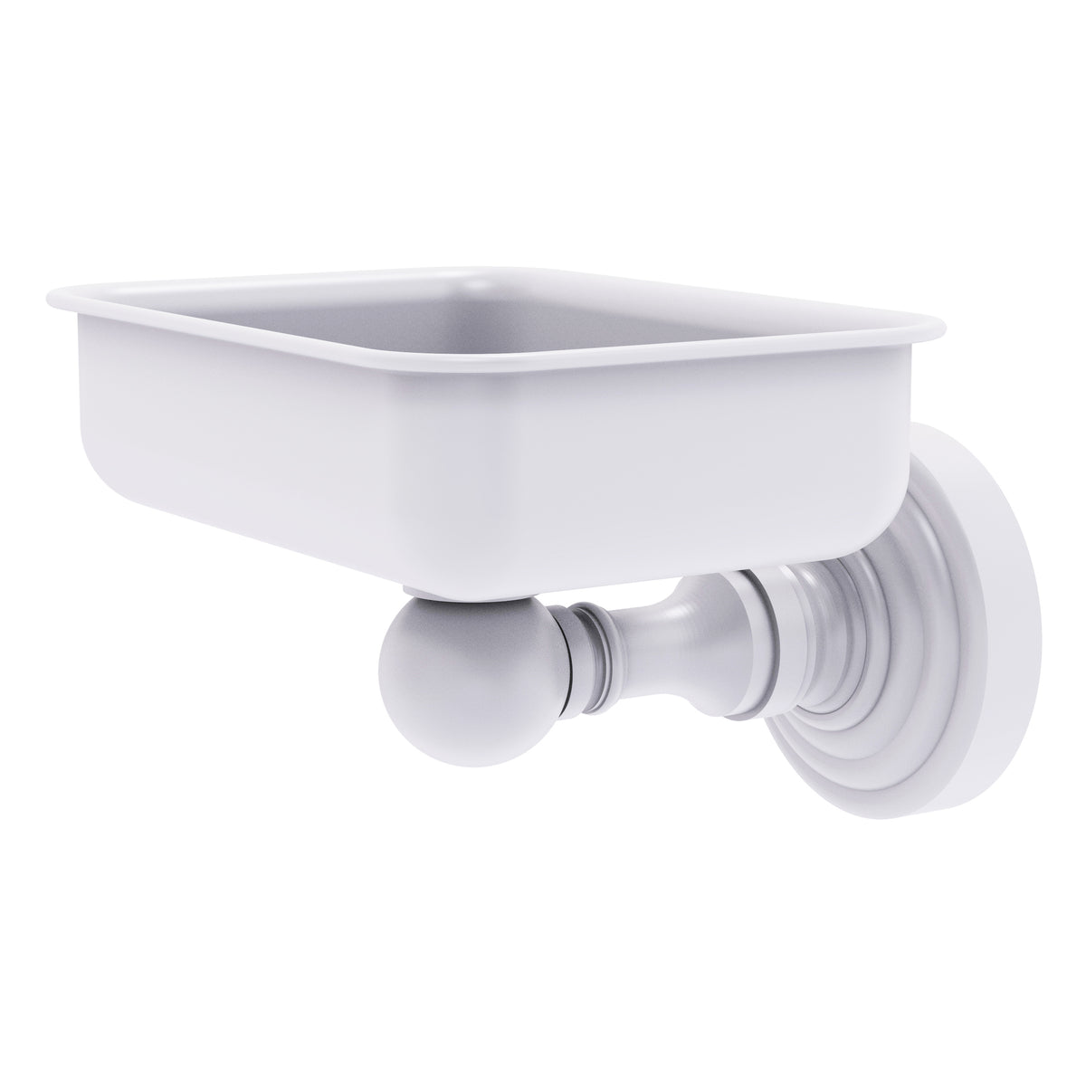 Allied Brass WP-32-WHM Waverly Place Matte White Wall-Mounted Soap Dish