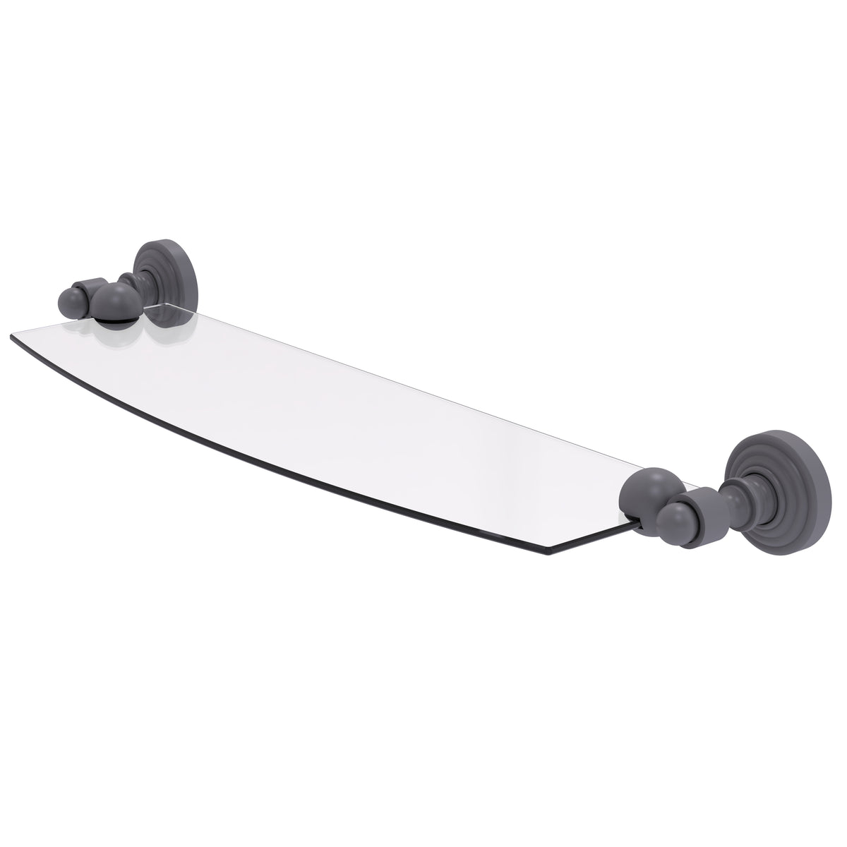 Allied Brass WP-33/18-GYM Waverly Place 18" Matte Gray Glass Shelf
