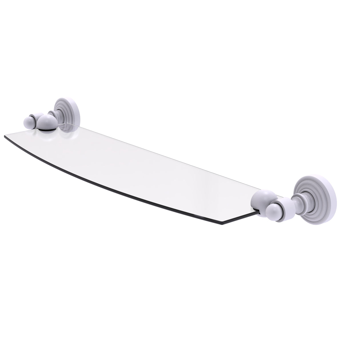 Allied Brass WP-33/18-WHM Waverly Place 18" Matte White Glass Shelf