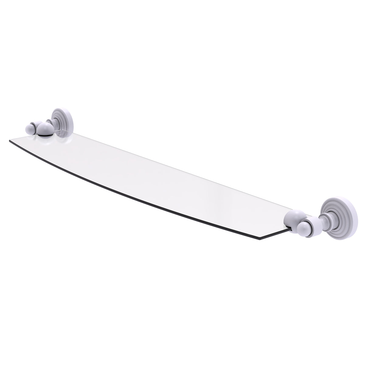Allied Brass WP-33/24-WHM Waverly Place 24" Matte White Glass Shelf