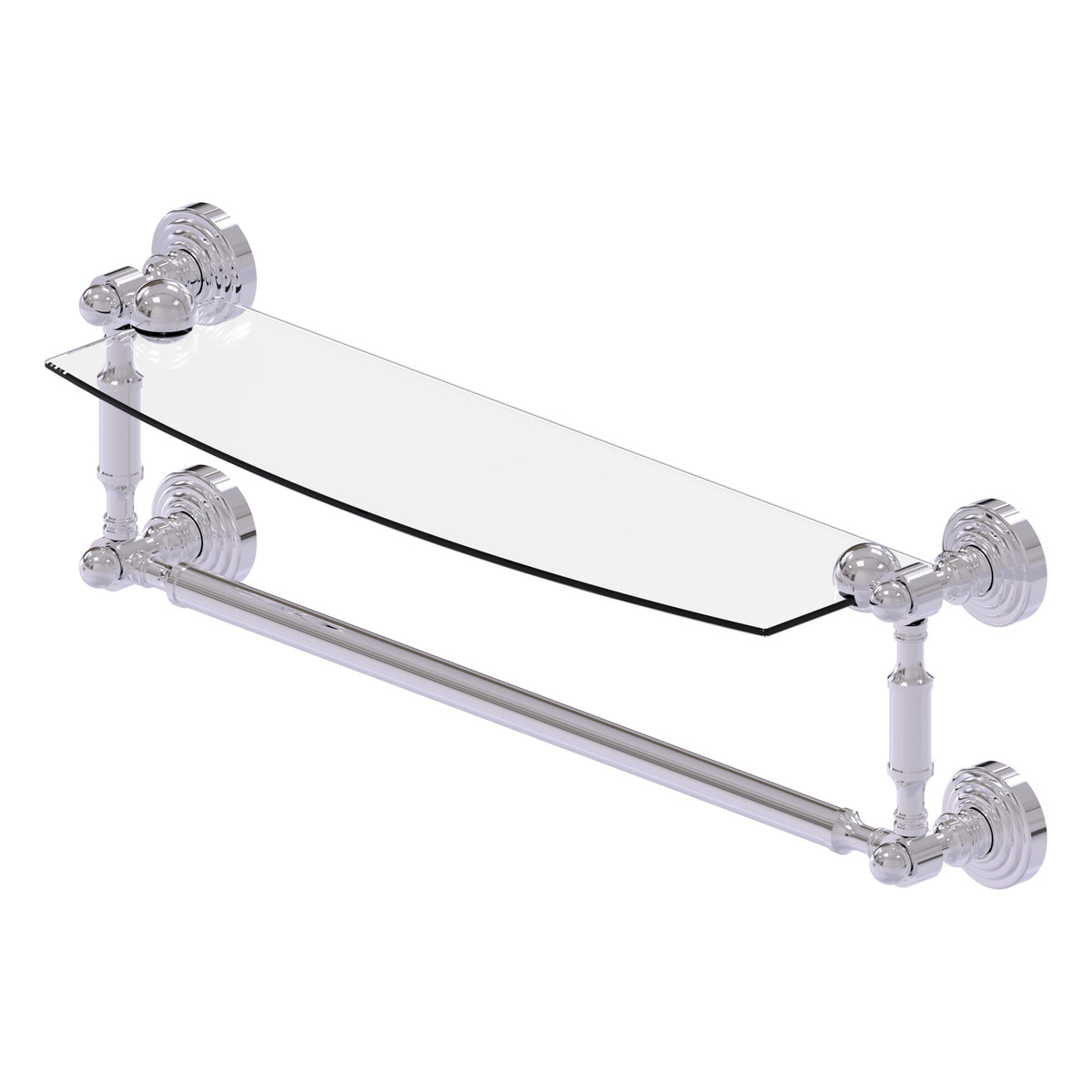 Allied Brass WP-33TB/18-PC Waverly Place 18" Polished Chrome Glass Shelf