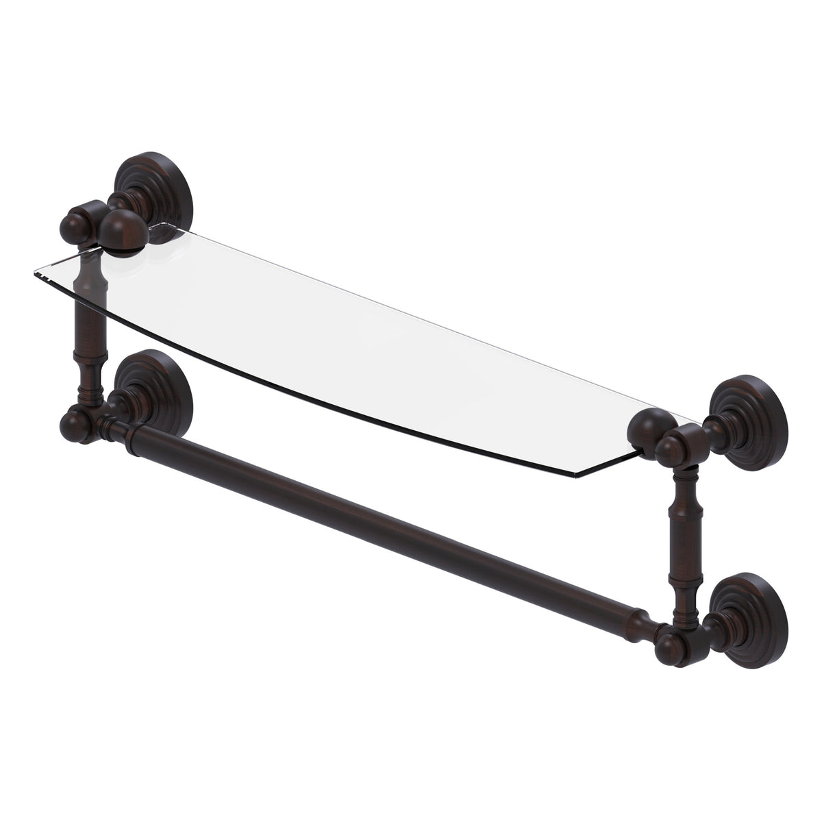 Allied Brass WP-33TB/18-VB Waverly Place 18" Venetian Bronze Glass Shelf