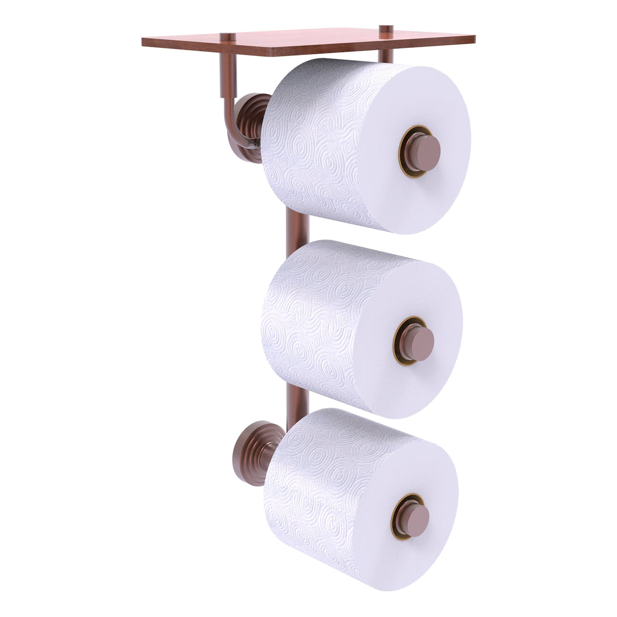 Allied Brass WP-35-3VS-IRW-CA Waverly Place 3-Roll Antique Copper Toilet Tissue Holder