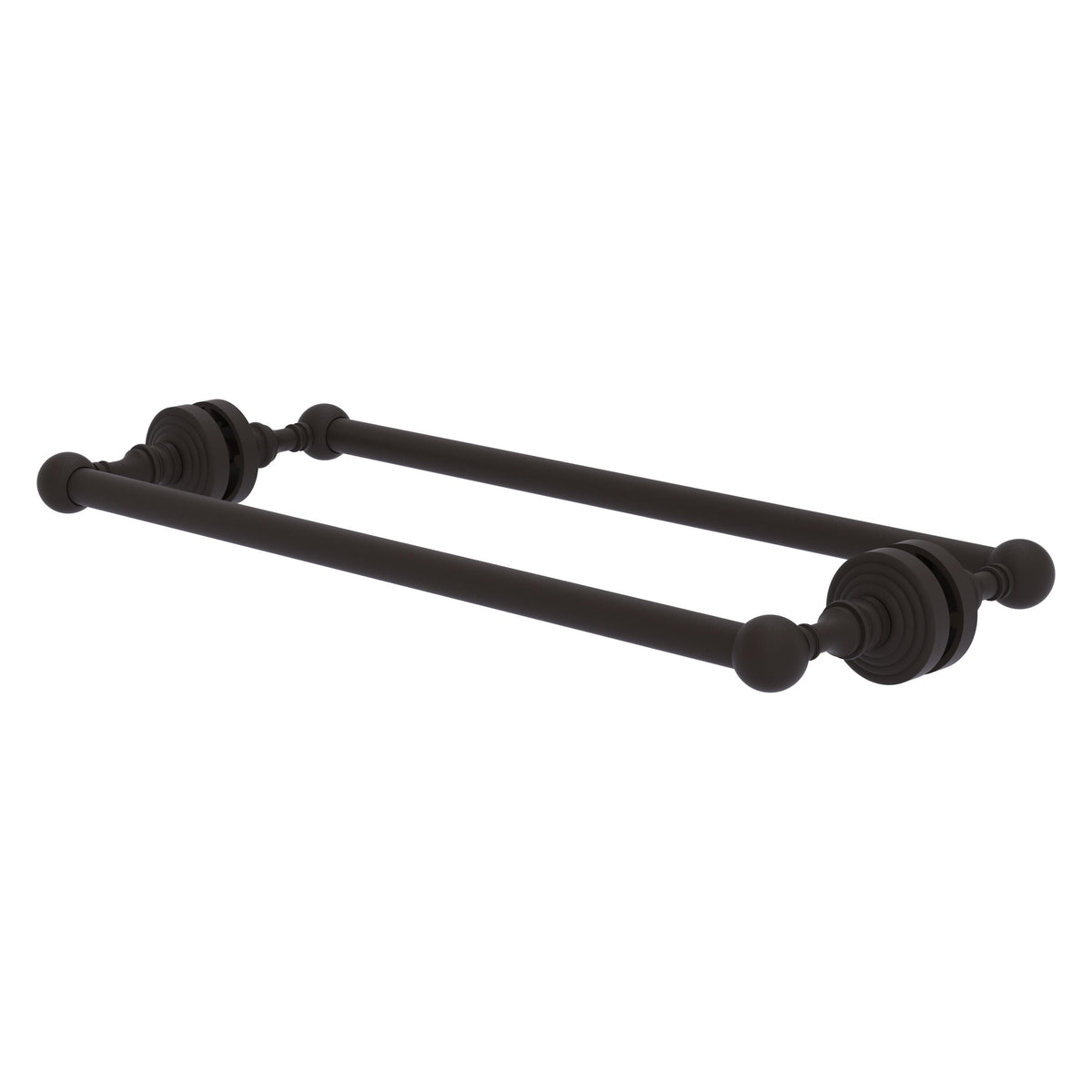 Allied Brass WP-41-BB-18-ORB Waverly Place 18" Oil Rubbed Bronze Back to Back Shower Door Towel Bar