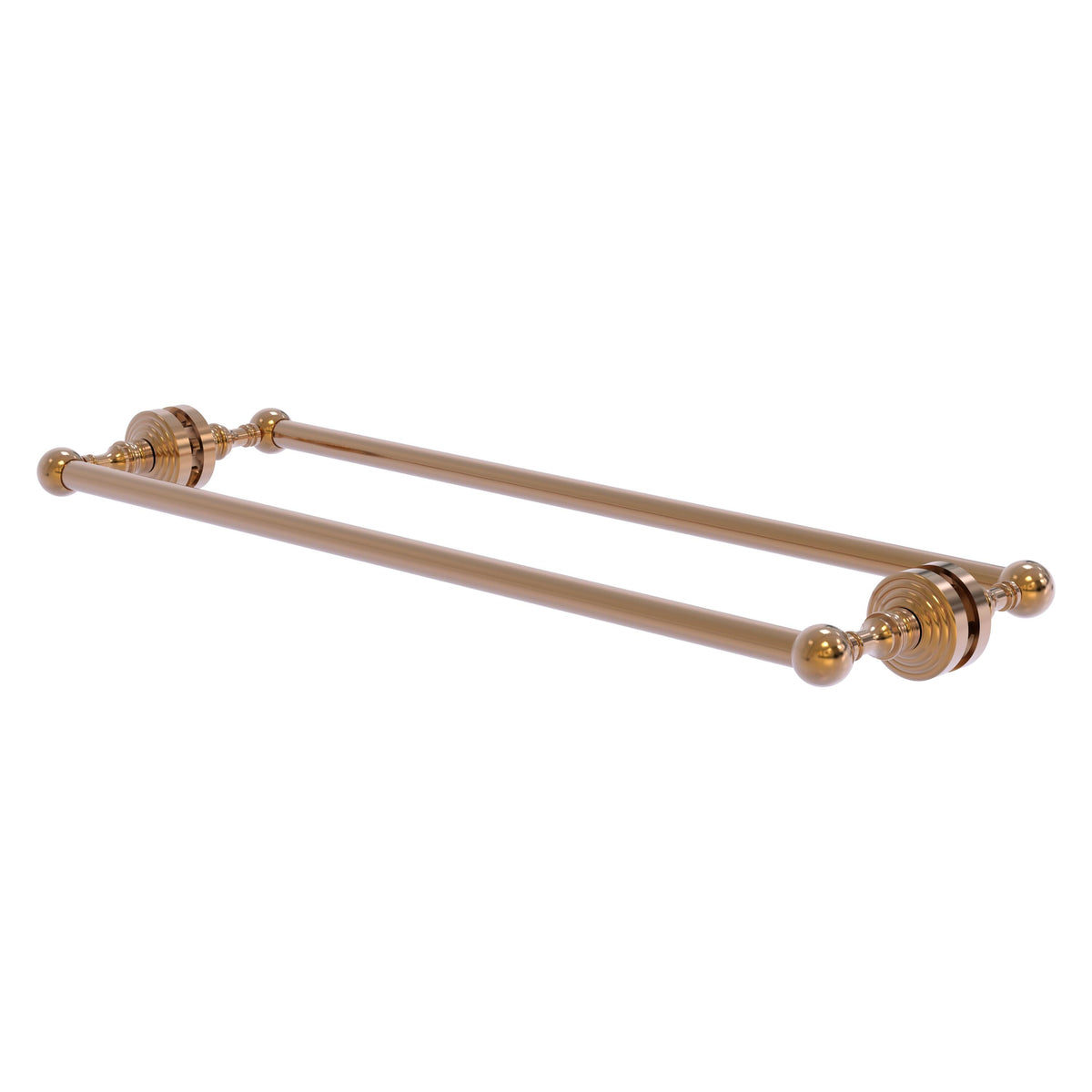 Allied Brass WP-41-BB-24-BBR Waverly Place 24" Brushed Bronze Back to Back Shower Door Towel Bar