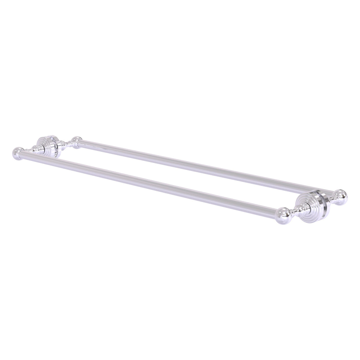 Allied Brass WP-41-BB-30-SCH Waverly Place 30" Satin Chrome Back to Back Shower Door Towel Bar