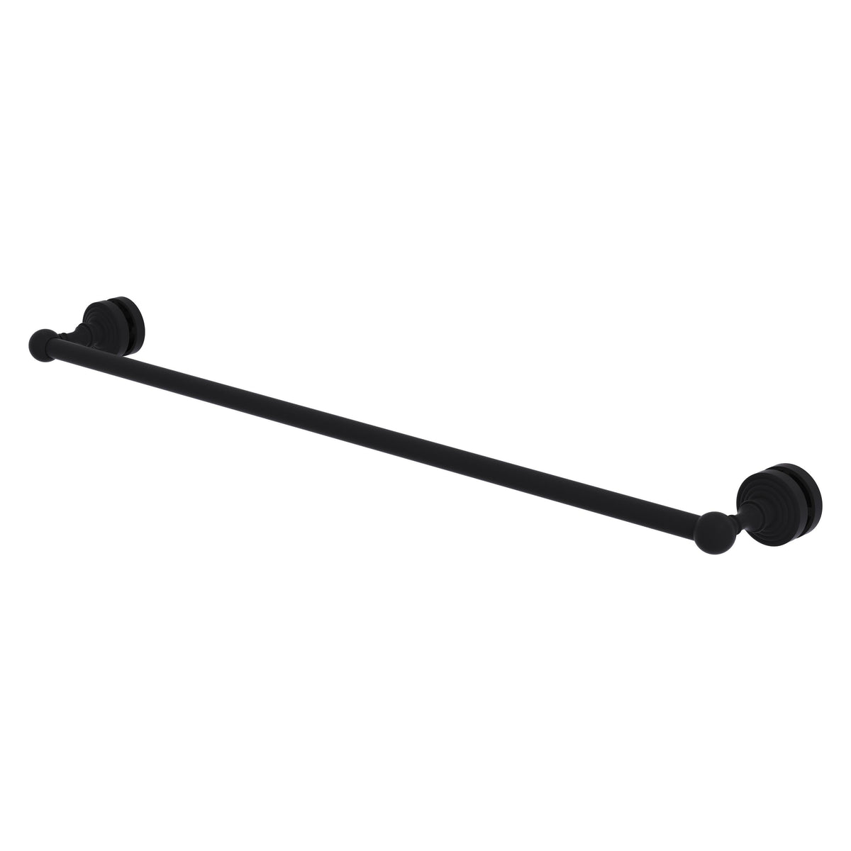Allied Brass WP-41-SM-30-BKM Waverly Place 30" Matte Black Shower Door Towel Bar