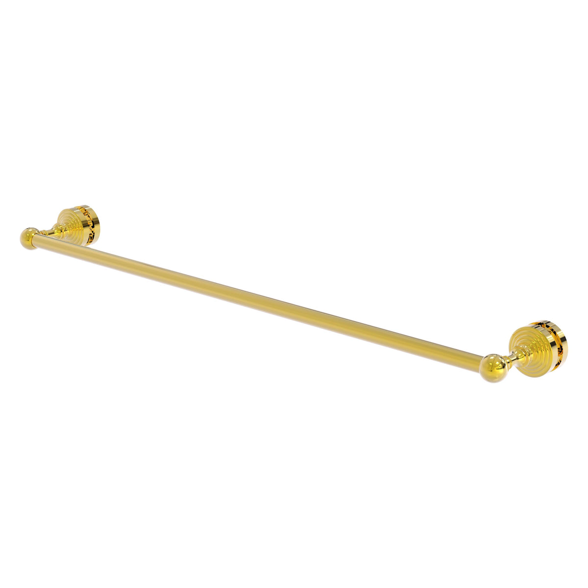 Allied Brass WP-41-SM-30-PB Waverly Place 30" Polished Brass Shower Door Towel Bar