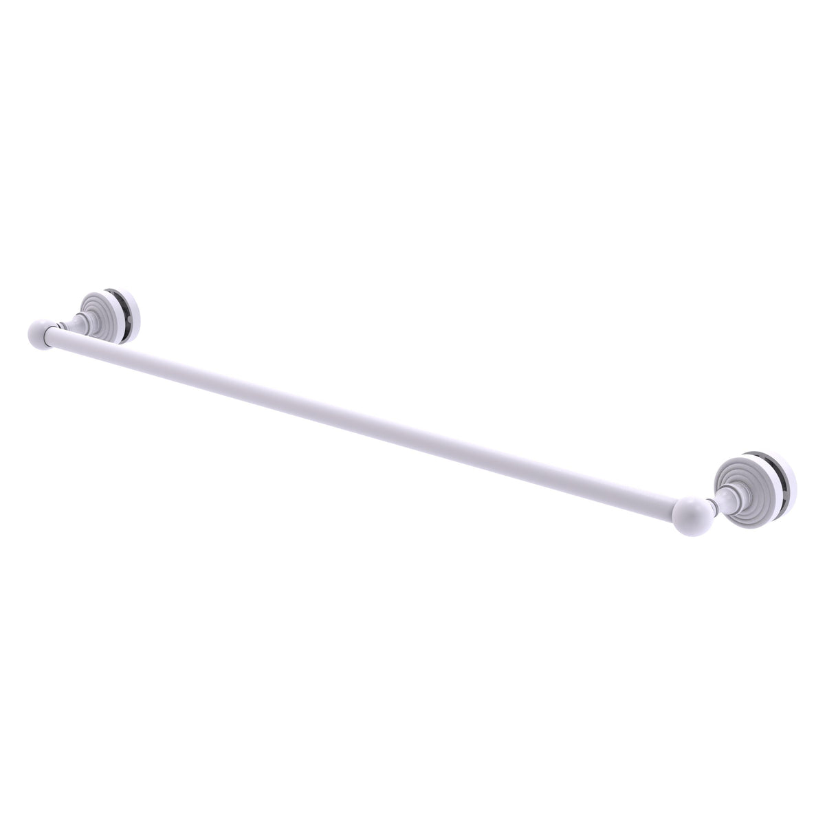 Allied Brass WP-41-SM-30-WHM Waverly Place 30" Matte White Shower Door Towel Bar
