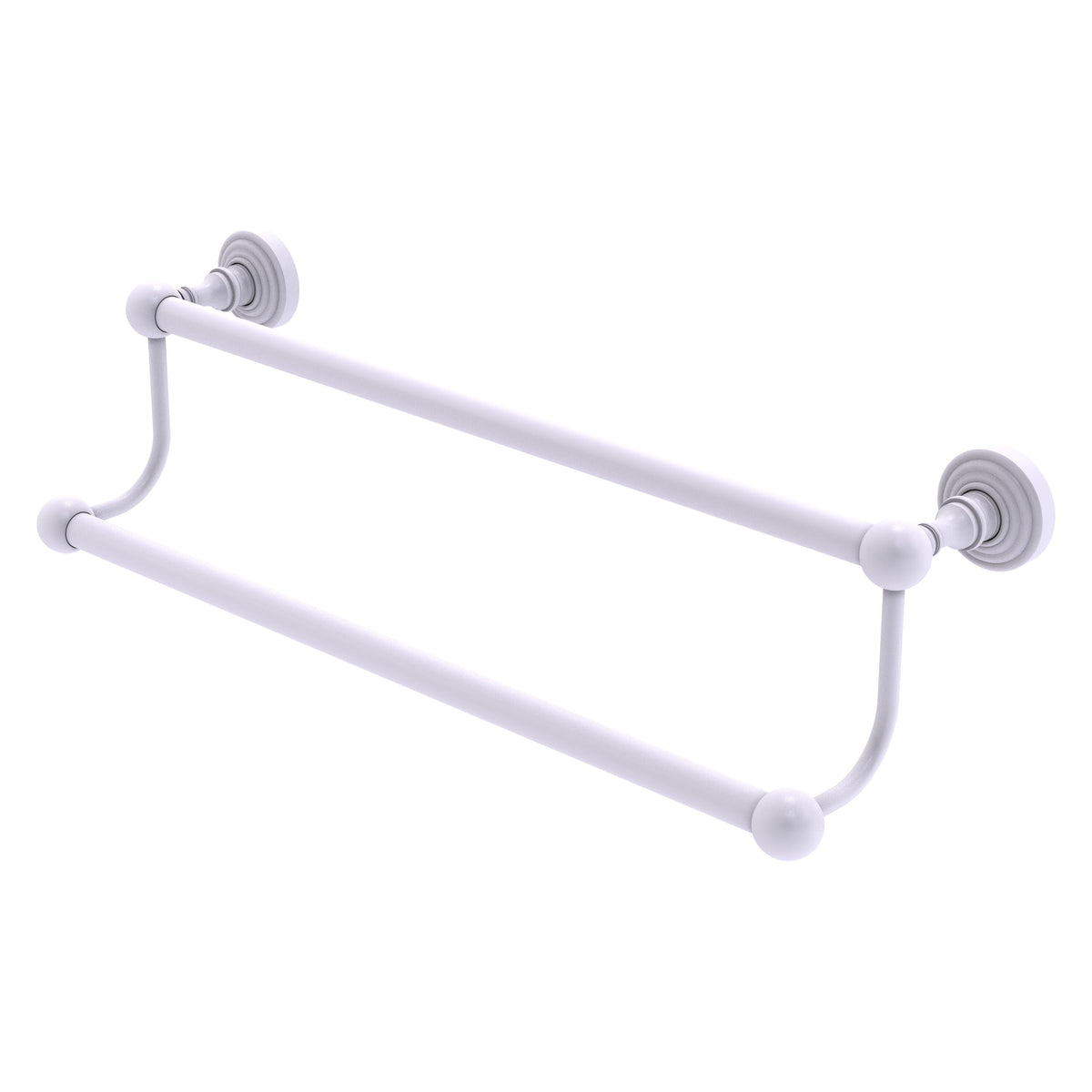 Allied Brass WP-72/30-WHM Waverly Place 30" Matte White Double Towel Bar