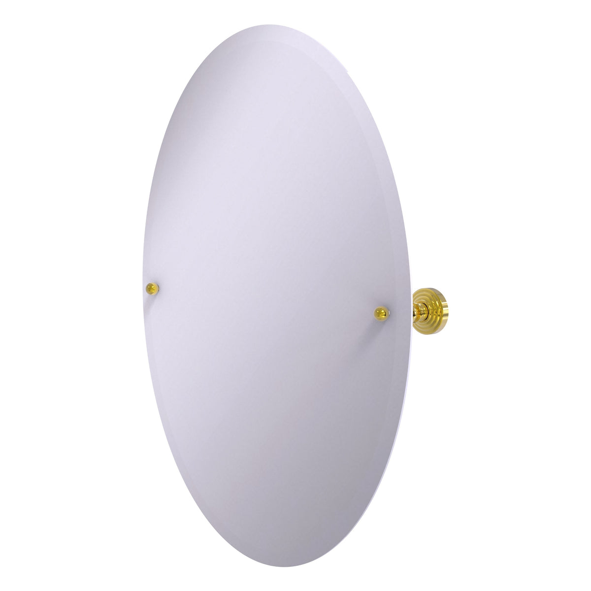 Allied Brass WP-91-PB Waverly Place Polished Brass Frameless Oval Tilt Wall Mirror
