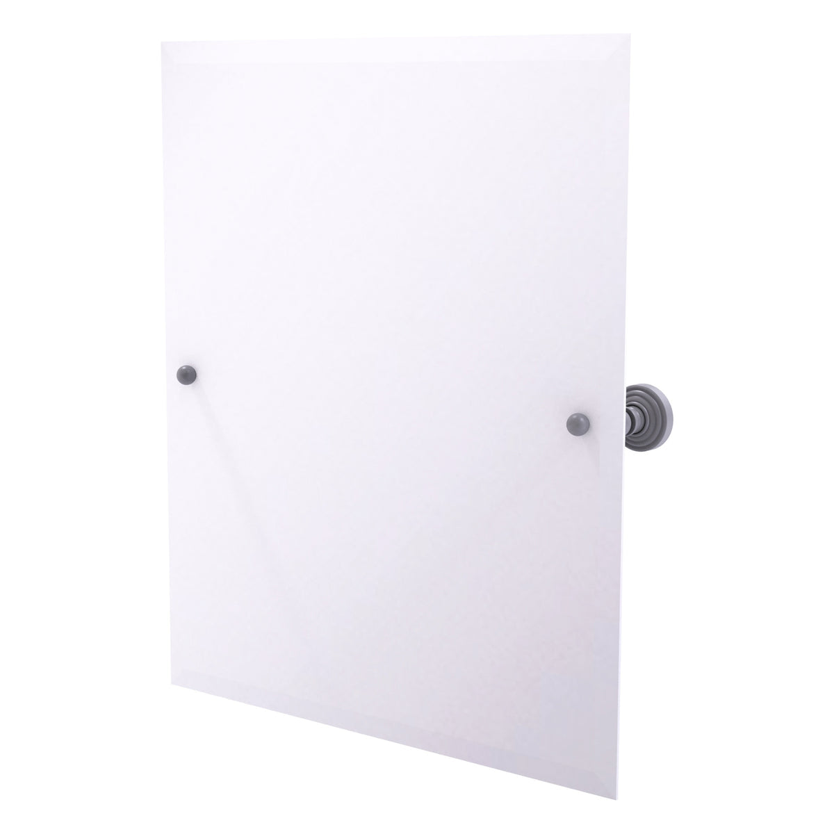 Allied Brass WP-92-GYM Waverly Place Matte Gray Frameless Rectangular Tilt Wall Mirror