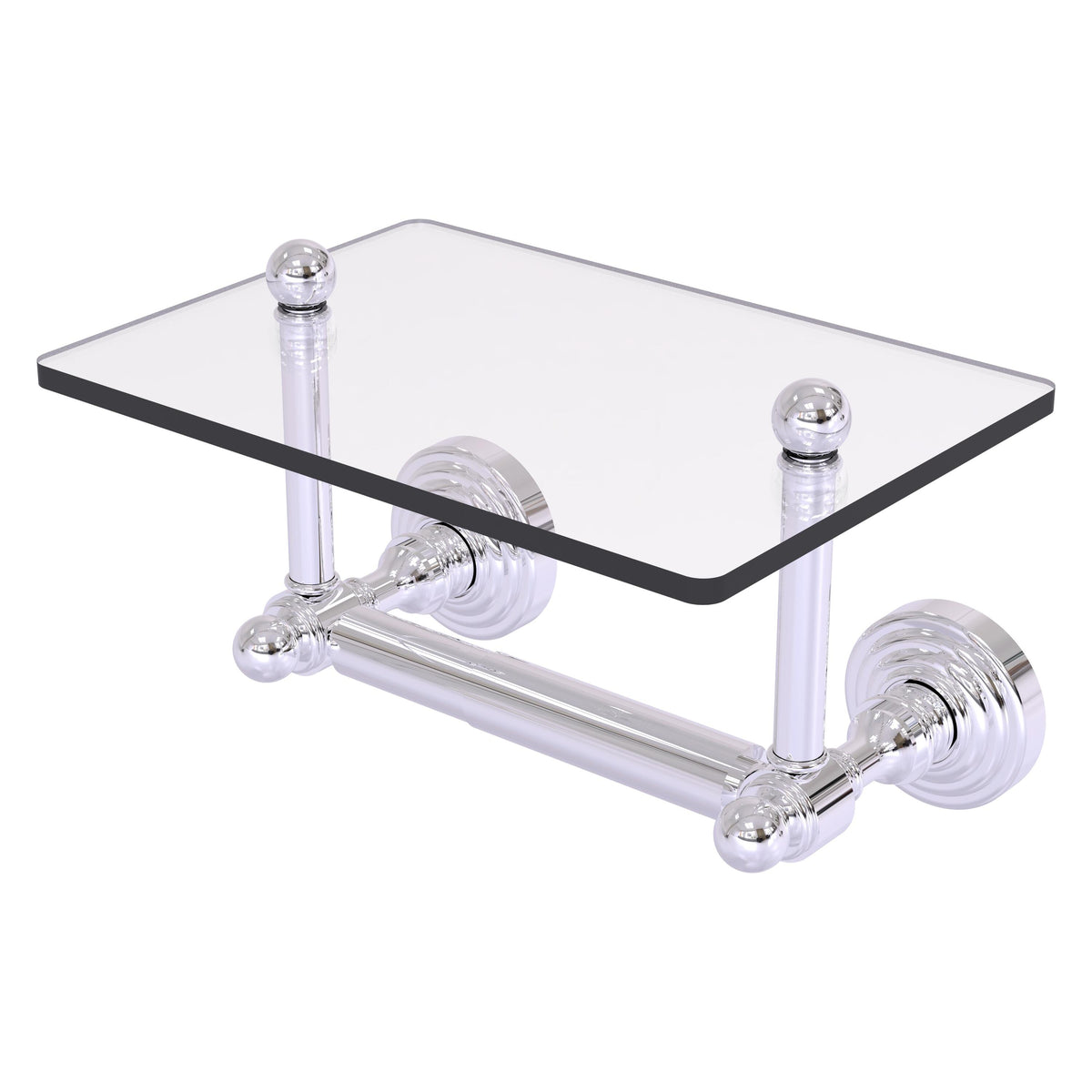 Allied Brass WP-GLT-24-PC Waverly Place 2-Post Polished Chrome Toilet Tissue Holder