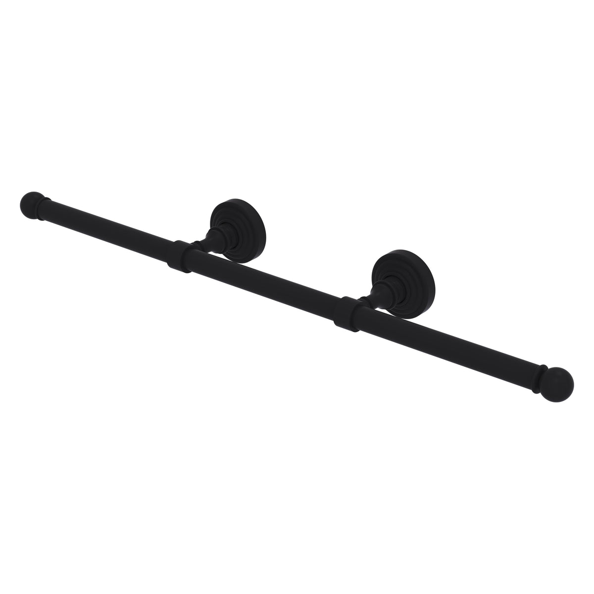 Allied Brass WP-GT-3-BKM Waverly Place Matte Black Wall-Mounted Horizontal Guest Towel Holder