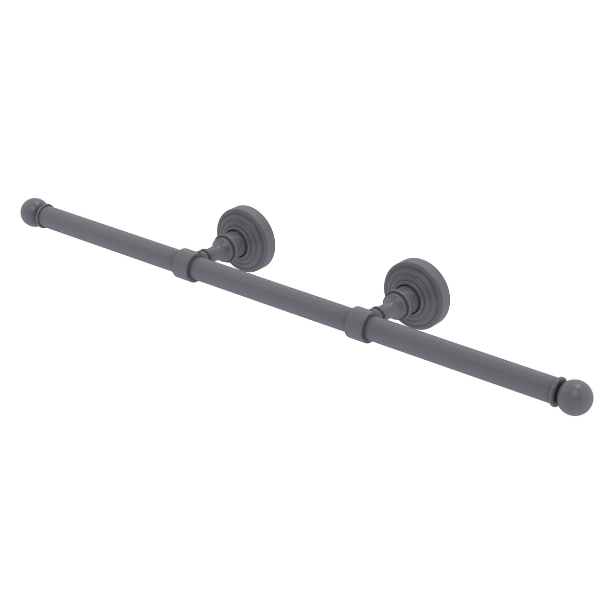 Allied Brass WP-GT-3-GYM Waverly Place Matte Gray Wall-Mounted Horizontal Guest Towel Holder