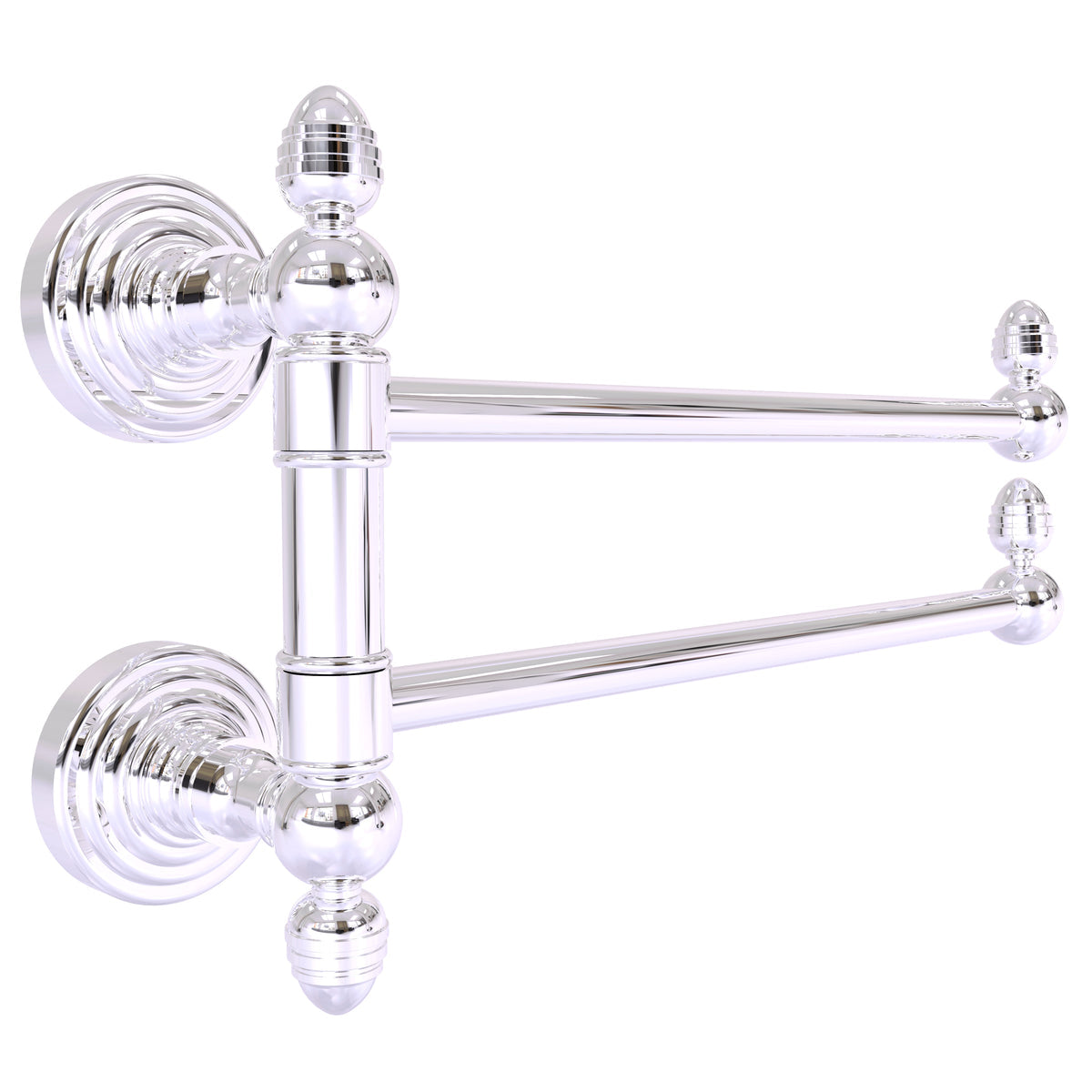 Allied Brass WP-GTB-2-PC Waverly Place 2-Swing Arm Polished Chrome Towel Rail