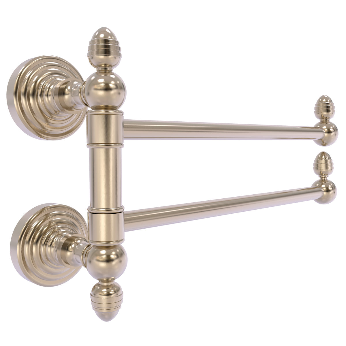 Allied Brass WP-GTB-2-PEW Waverly Place 2-Swing Arm Antique Pewter Towel Rail