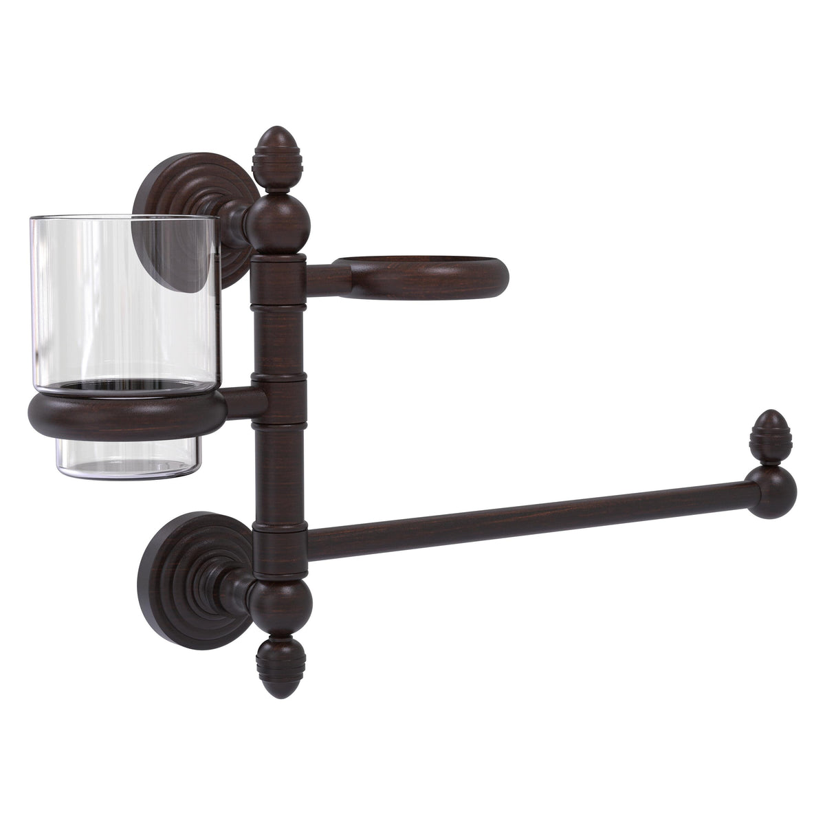 Allied Brass WP-GTBD-1-VB Waverly Place Venetian Bronze Hair Dryer Holder and Organizer