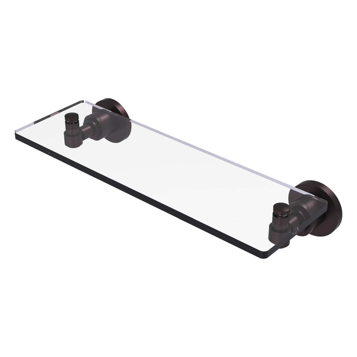 Allied Brass WS-1/16-ABZ Washington Square 16" Antique Bronze Glass Vanity Shelf