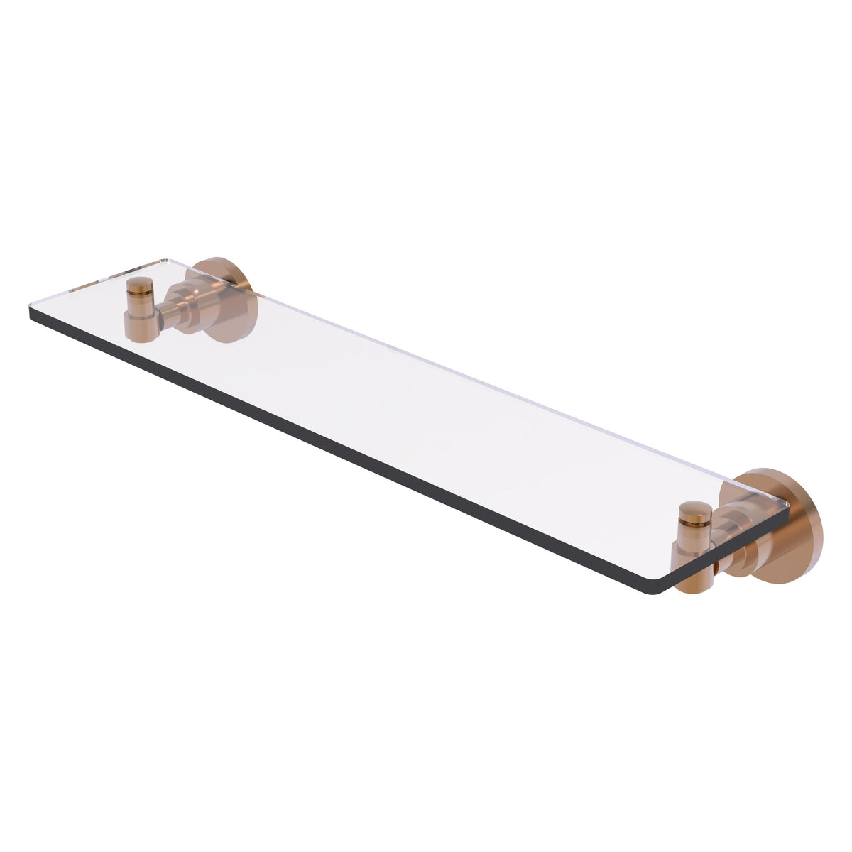 Allied Brass WS-1/22-BBR Washington Square 22" Brushed Bronze Glass Vanity Shelf