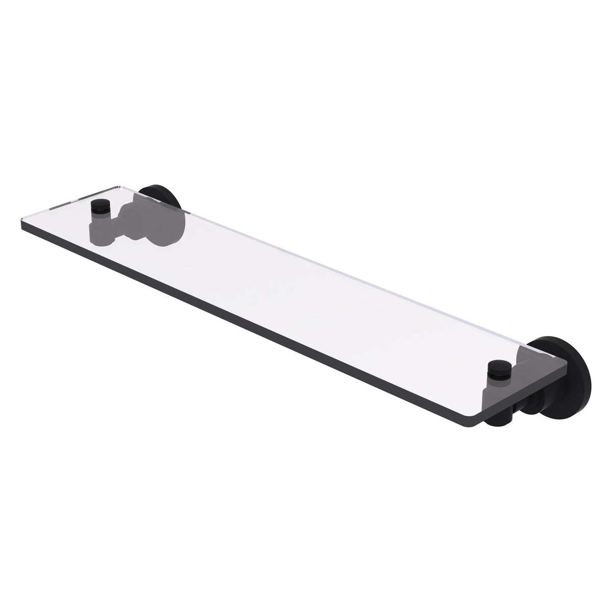 Allied Brass WS-1/22-BKM Washington Square 22" Matte Black Glass Vanity Shelf