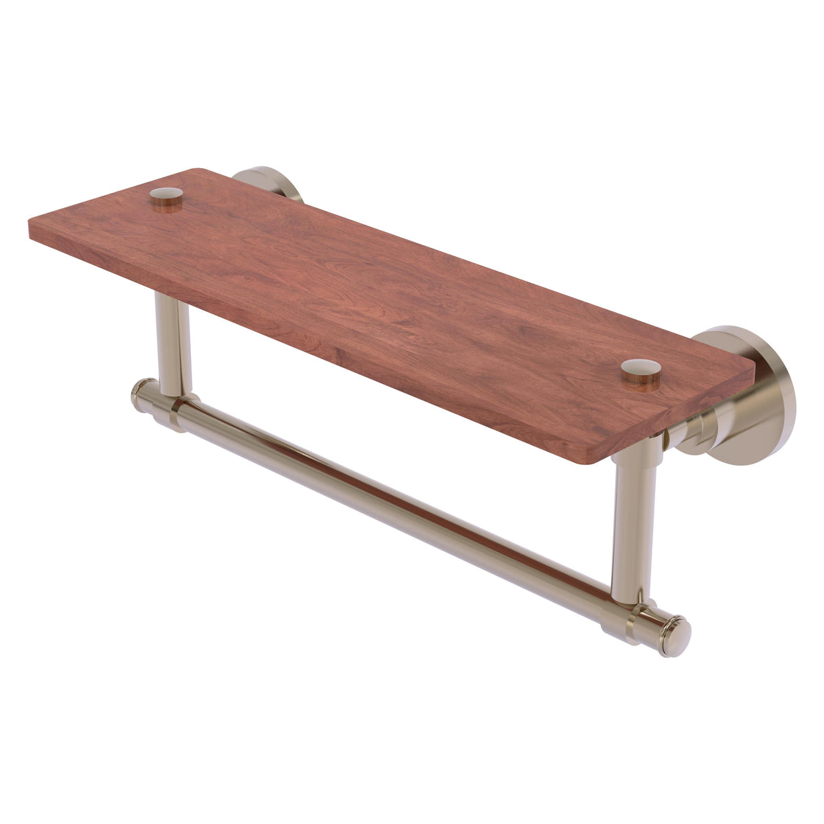 Allied Brass WS-1TB-16-IRW-PEW Washington Square 16" Antique Pewter Solid IPE Ironwood Shelf