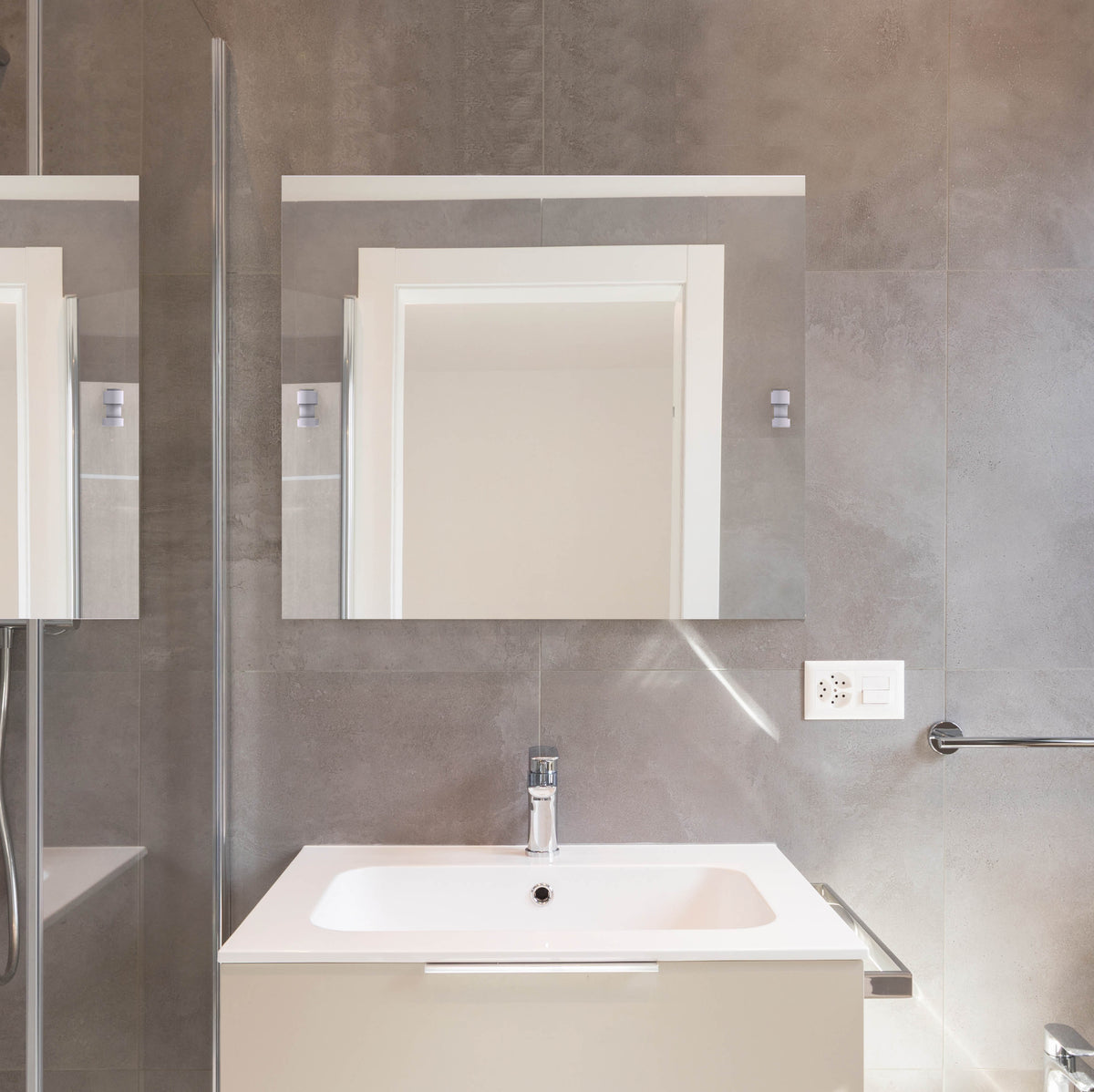 Allied Brass WS-93-CA Washington Square Antique Copper Frameless Landscape Rectangular Tilt Wall Mirror With Beveled Edge